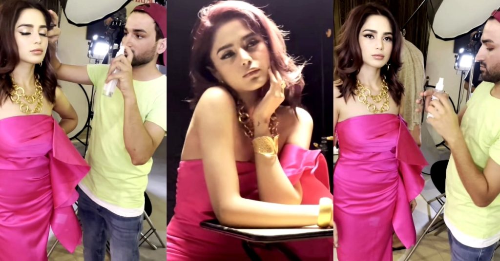 Aima Baig's Recent Video With Make Up Artist Invites Public Criticism