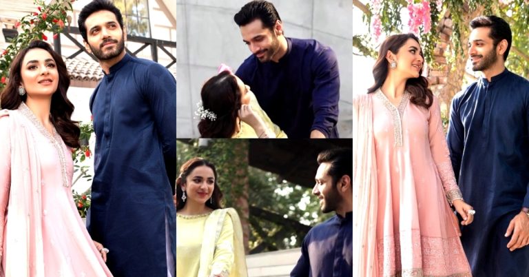 Maria B Eid Collection Features Yumna Zaidi and Wahaj Ali