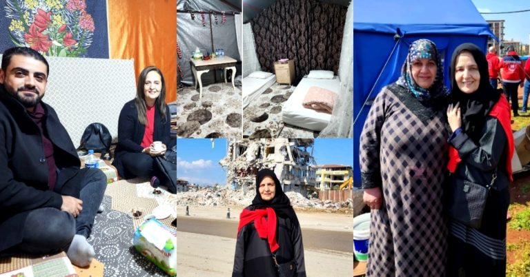 Hina Bayat Pictures from Turkey Spending Ramadan With Earthquake Affectees