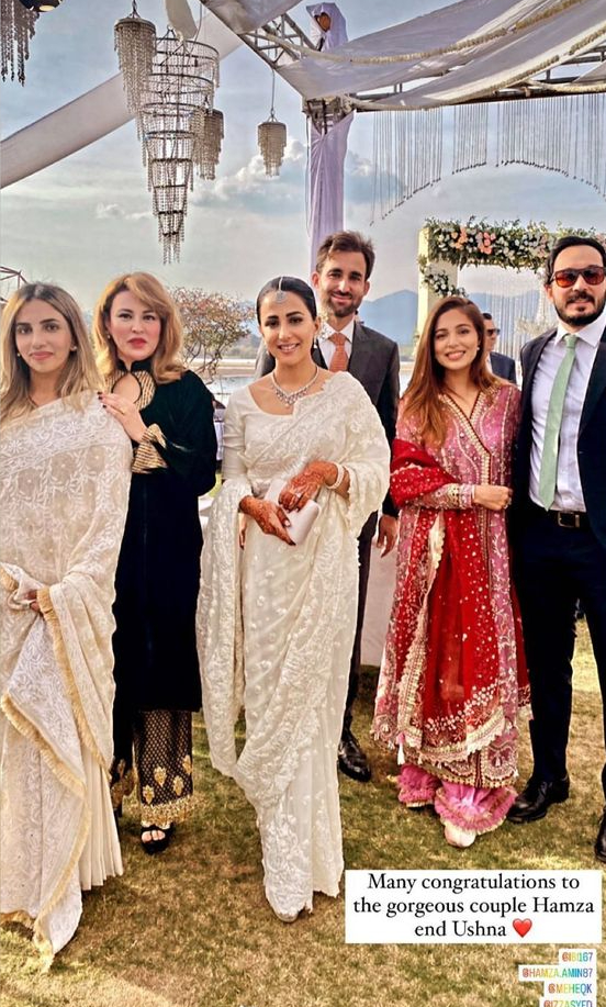 Ushna Shah Shines In White On Her Walima