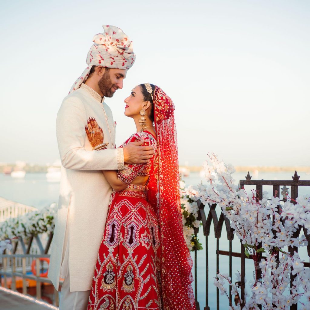 Ushna Shah Shines In White On Her Walima