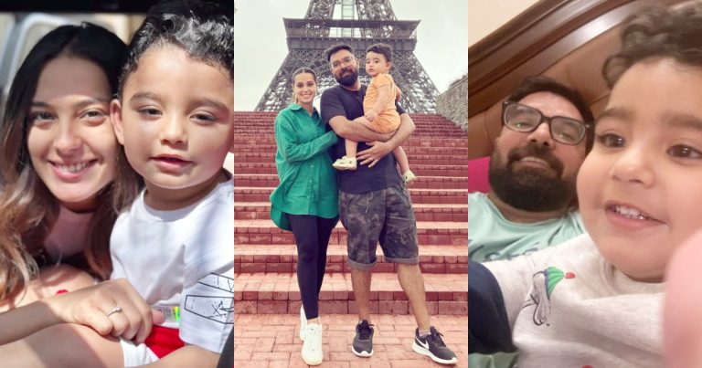 Iqra Aziz And Yasir Hussain Beautiful Pictures With Baby Kabir Hussain