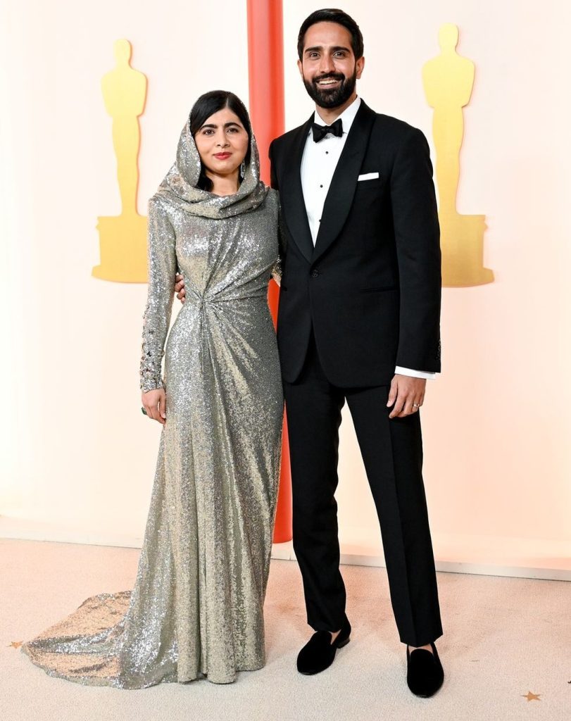 Malala Yousafzai With Husband Asser Malik At The Oscars