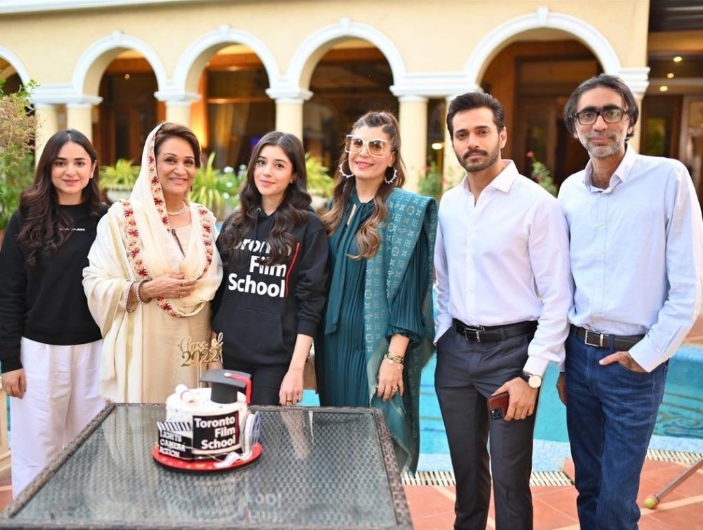 Yumna Zaidi And Wahaj Ali Pictures With Tere Bin Producer Daughter