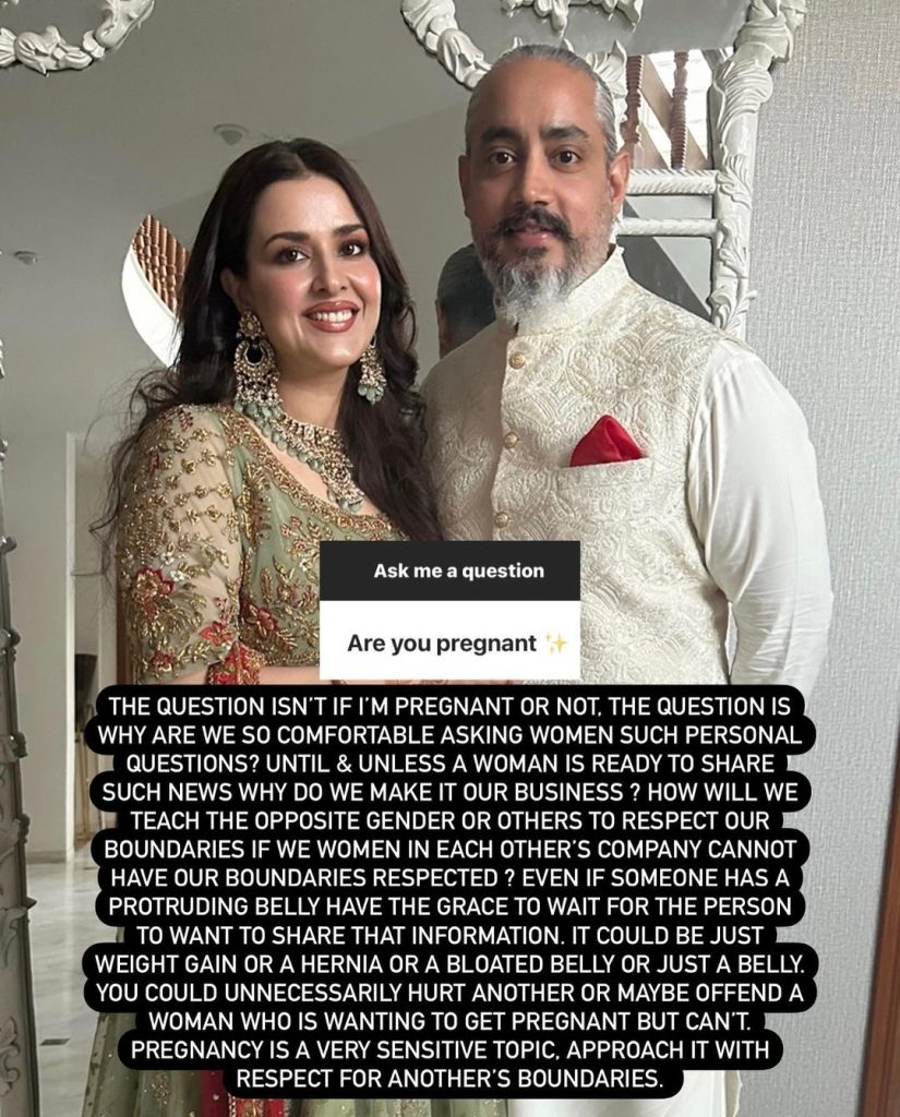Natasha Lakhani Has A Message To People Asking For Pregnancy News