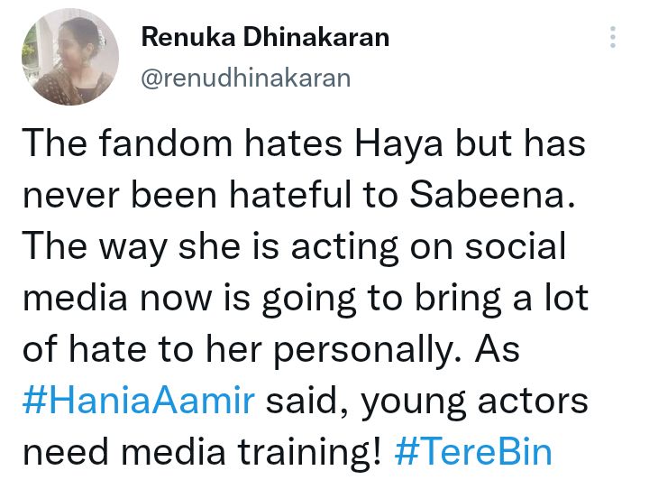 Sabeena Farooq Calls Out Netizens Threatening Her For Tere Bin