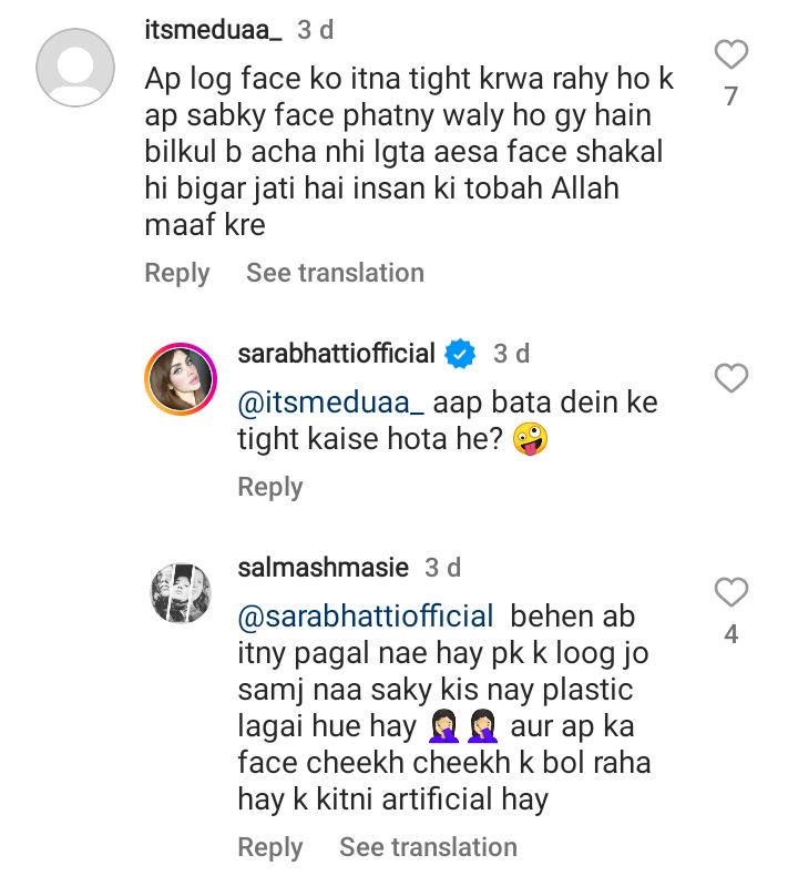 People Think Sara Bhatti Got Cosmetic Surgery Done