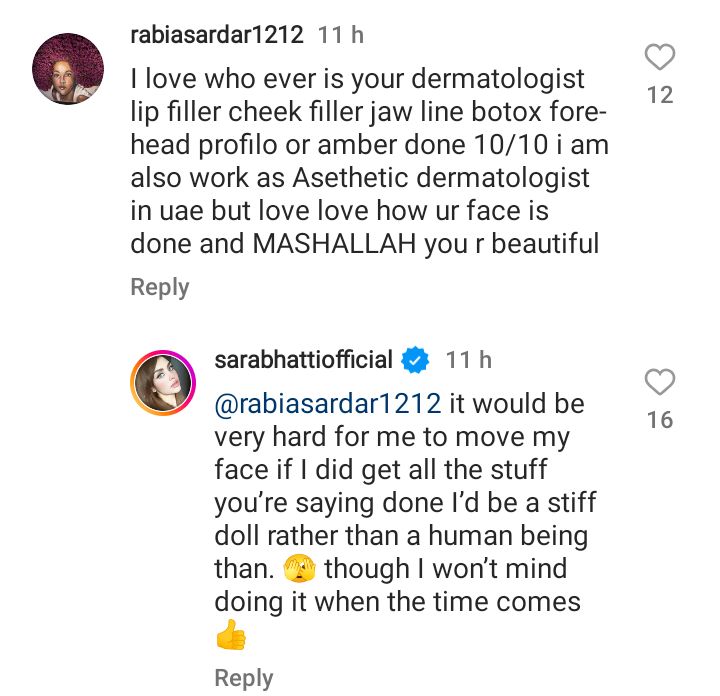 People Think Sara Bhatti Got Cosmetic Surgery Done