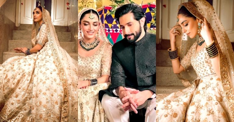Maya Ali & Bilal Ashraf Beautiful Nikah Look From Yunhi