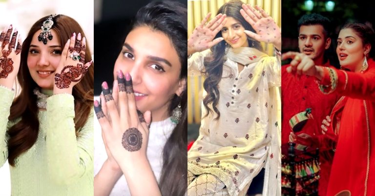 Pakistani Celebrities Pictures from Chand Raat Celebrations