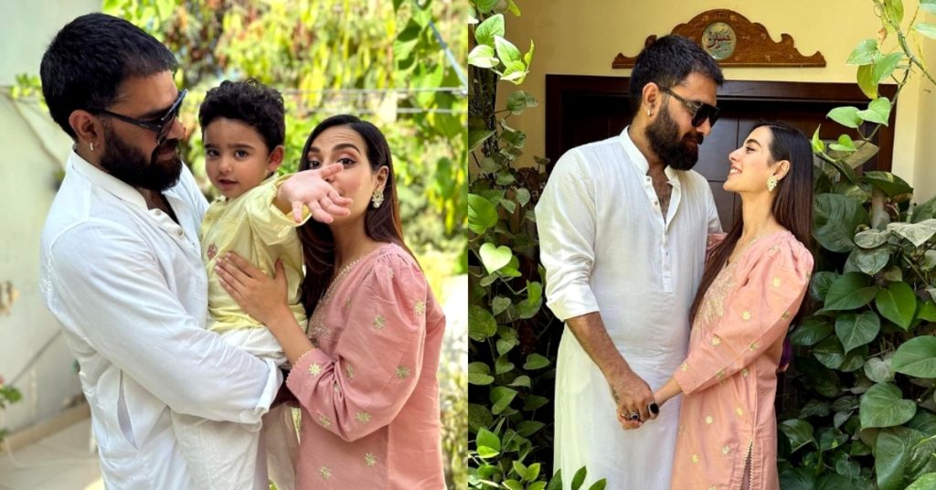 Iqra Aziz and Yasir Hussain Pictures with Family from Eid UL Fitr Day 1