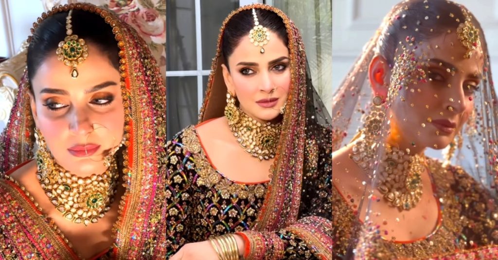 Saba Qamar's Royal Bridal Look Adored By Fans