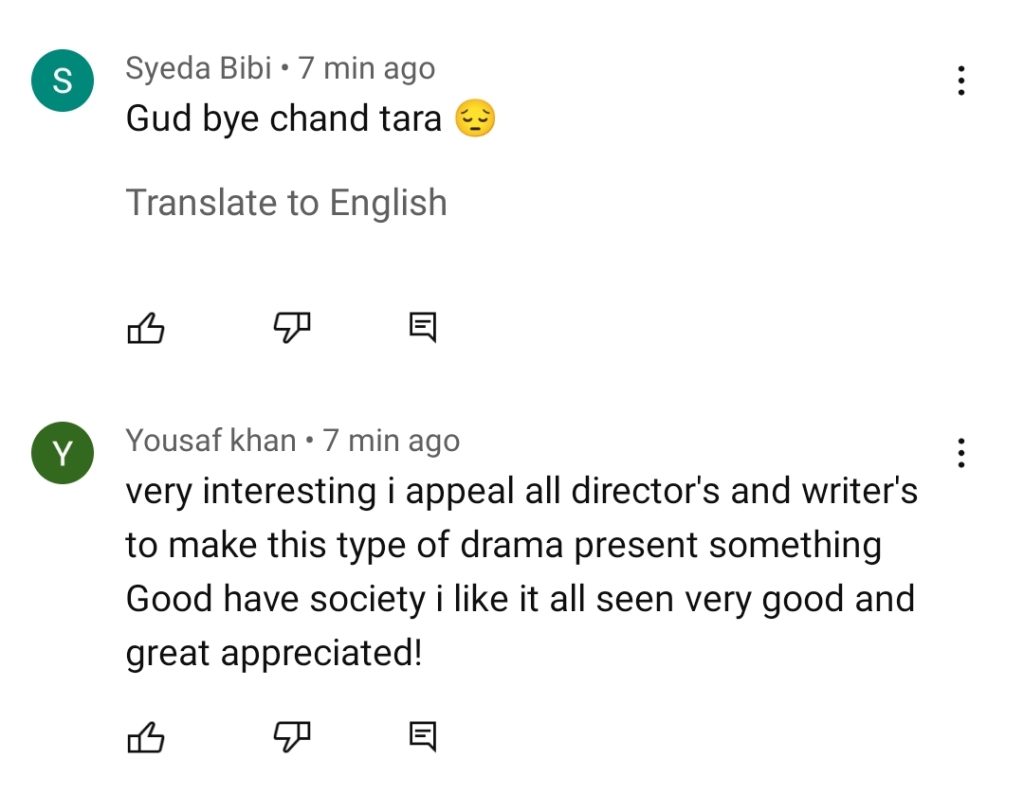 Chand Tara Last Episode Public Reaction