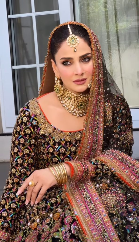 Saba Qamar's Royal Bridal Look Adored By Fans
