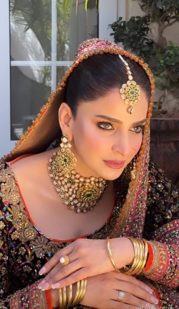 Saba Qamar's Royal Bridal Look Adored By Fans