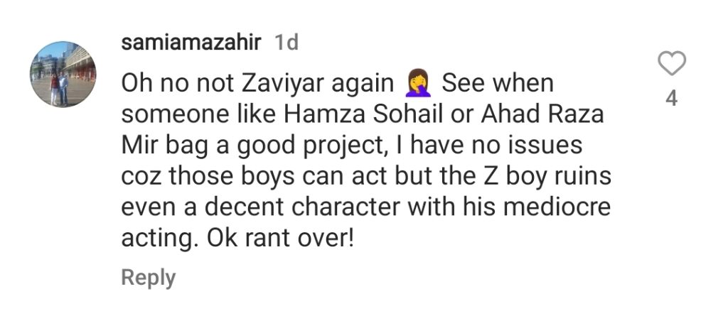 Criticism On Zaviyar Nauman For Getting Back to Back Leads Being Mediocre Actor