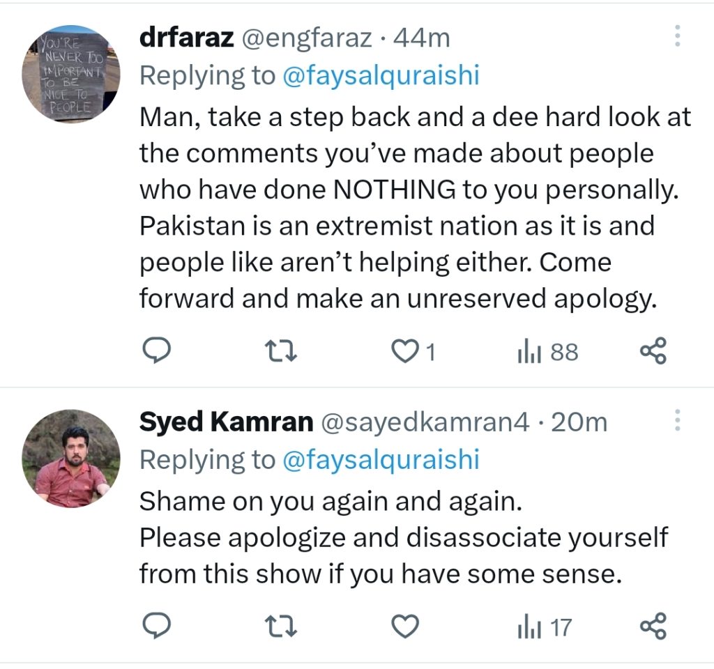 Faysal Quraishi Replies To The Twitter Propaganda Against Him