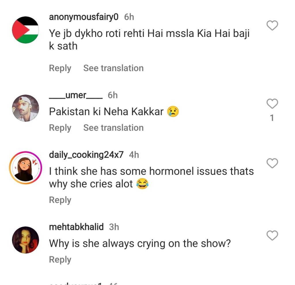 Viewers Think Rabia Anum Cries For Ratings in Her Live Shows