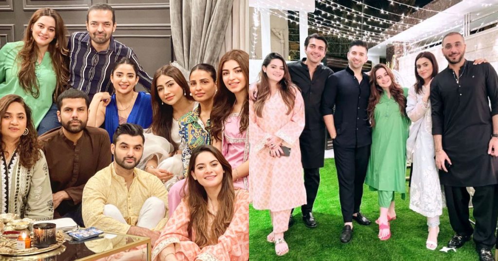 Aiman Khan And Muneeb Butt Eid Dinner Exclusive Pictures