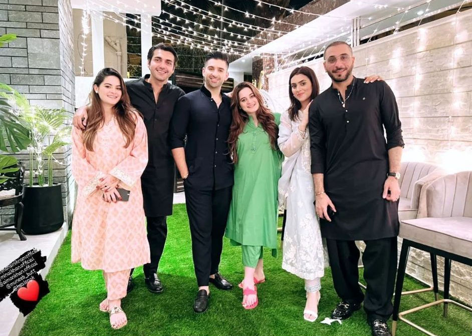 Aiman Khan And Muneeb Butt Eid Dinner Exclusive Pictures