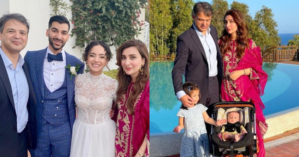 Aisha Khan Looks Gorgeous With Her Family At A Wedding