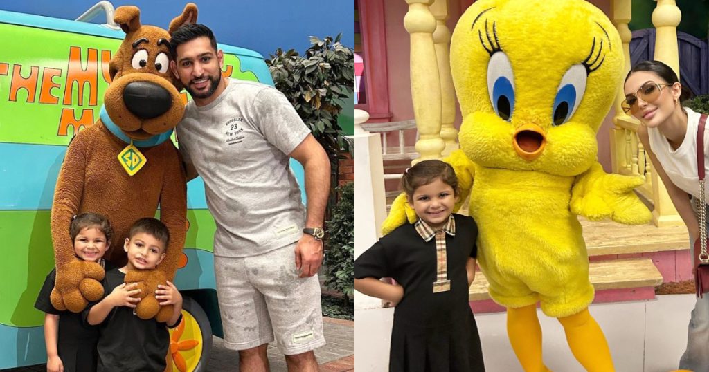 Boxer Amir Khan Visit To Amusement Park With Wife And Kids