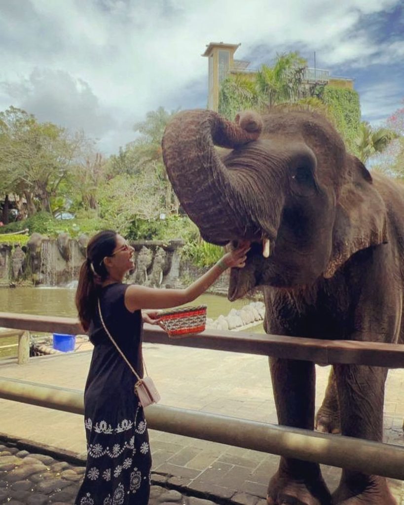 Sunita Marshall And Hassan Ahmed Visit A Zoo In Bali