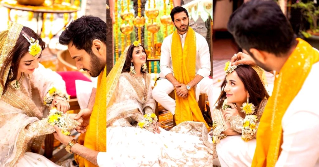 Wahaj Ali And Yumna Zaidi In Dreamy Mehendi Shoot By Maha's Photography