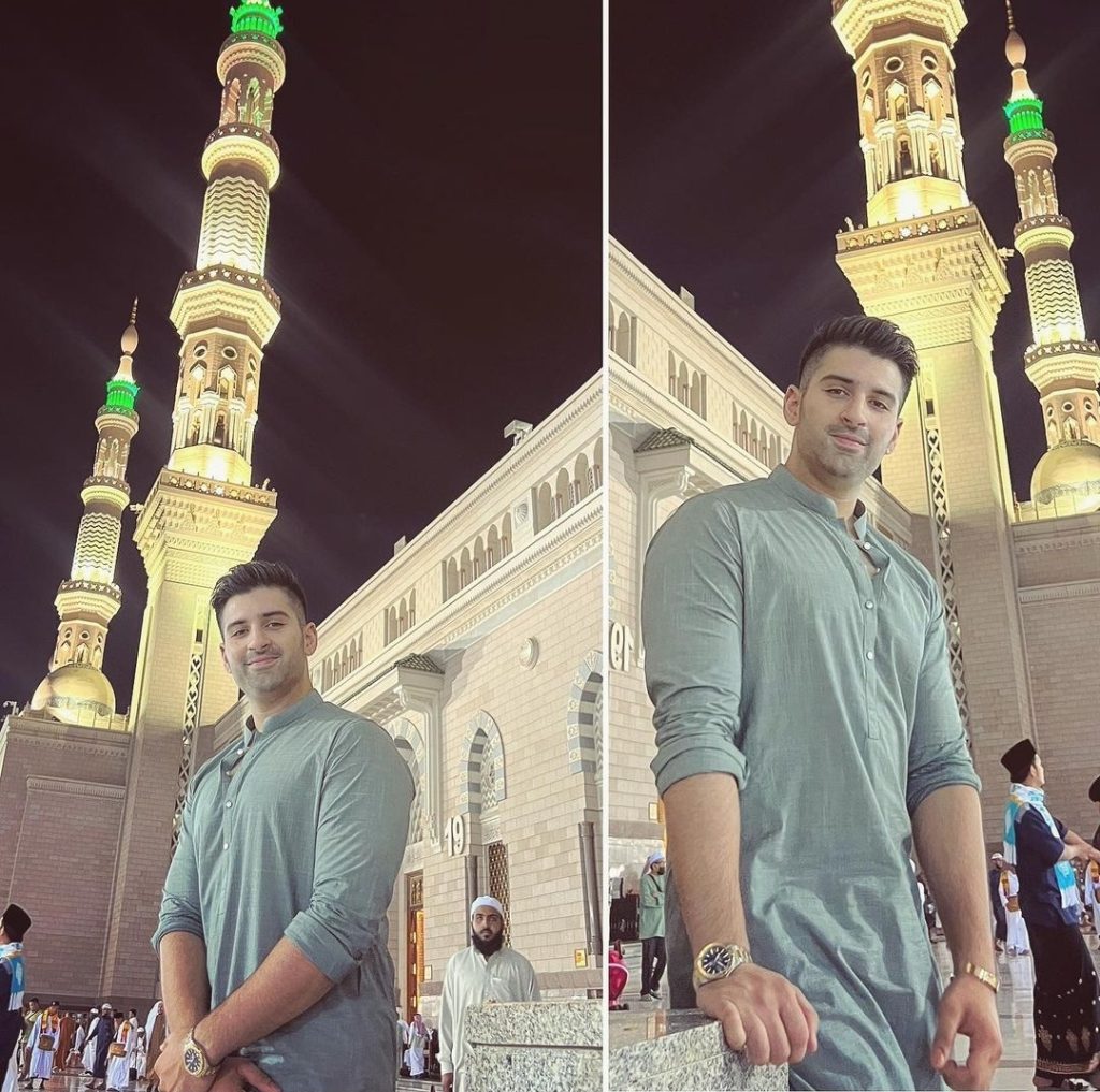 Aiman ​​Khan and Muneeb Butt's pictures from Masjid e Nabvi