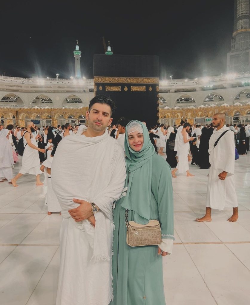 Aiman Khan & Muneeb Butt New Clicks From Makkah After Umrah