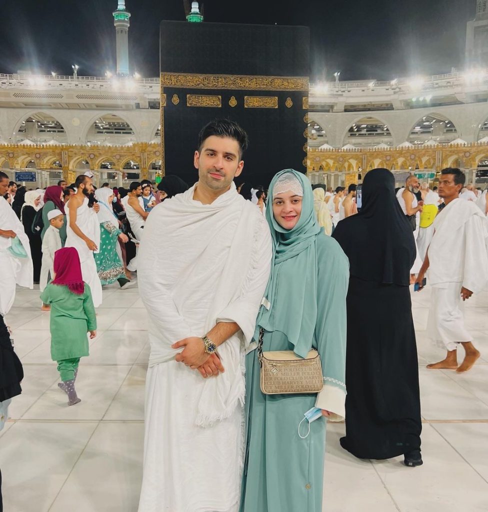 Aiman Khan & Muneeb Butt New Clicks From Makkah After Umrah