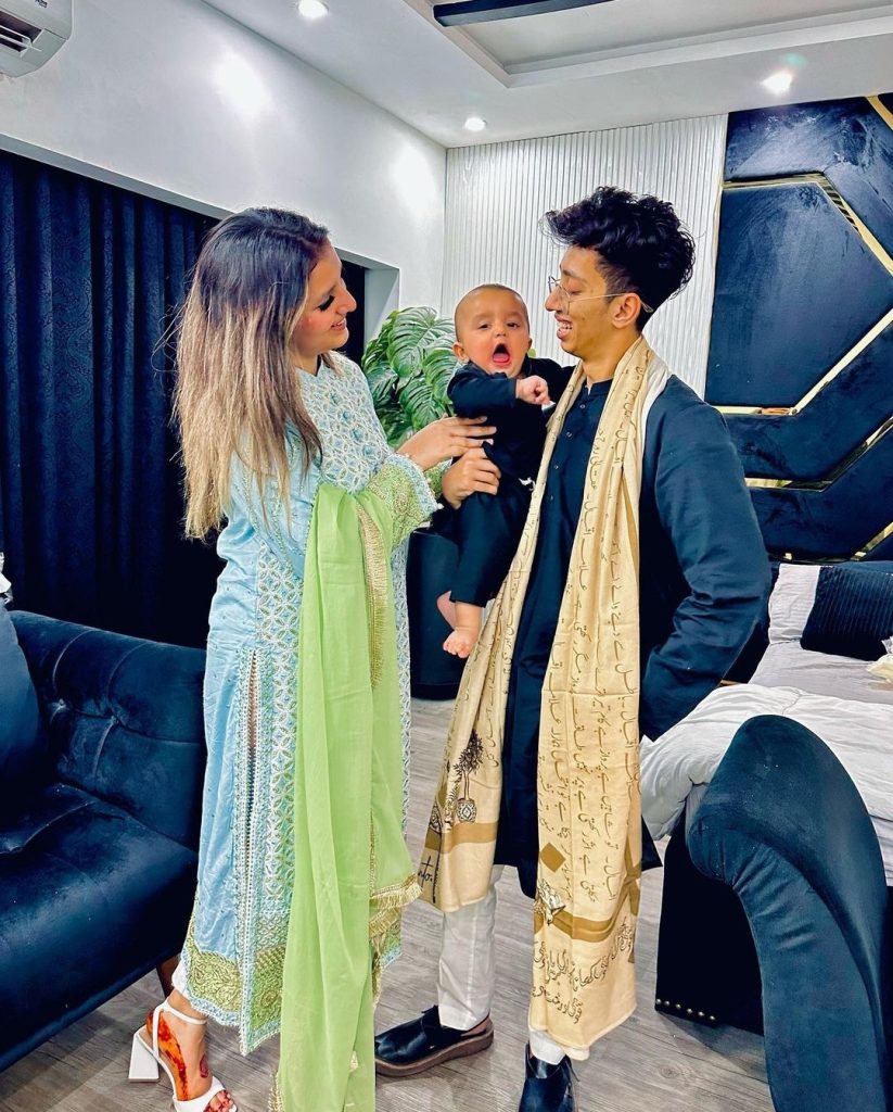 Viral Couple Asad & Nimra Pictures with Their Son Azlan