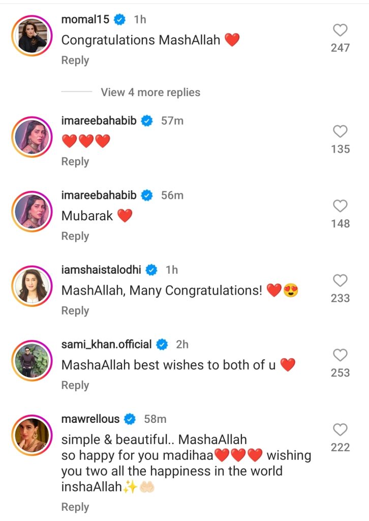 Actress Madeeha Imam got married