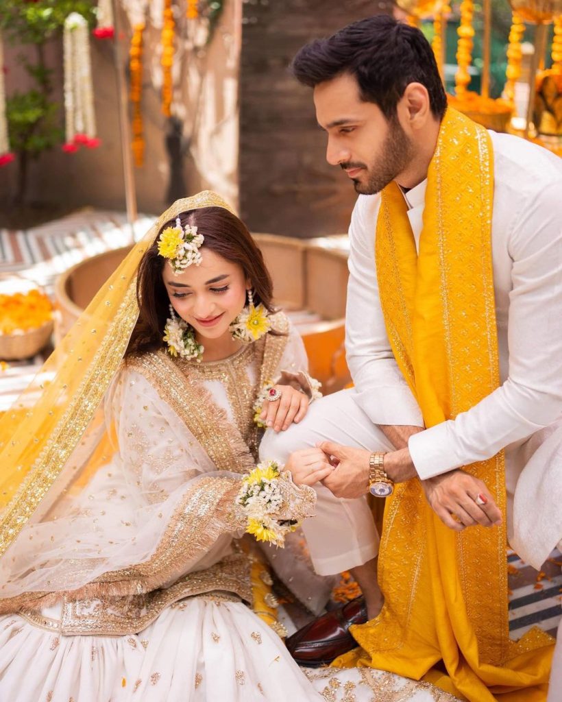 Wahaj Ali And Yumna Zaidi In Dreamy Mehendi Shoot By Maha's Photography