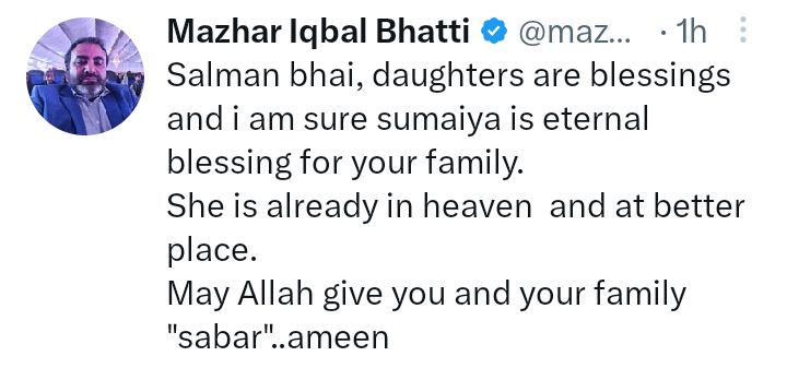 Salman Iqbal ARY CEO Pens Emotional Note For Late Daughter