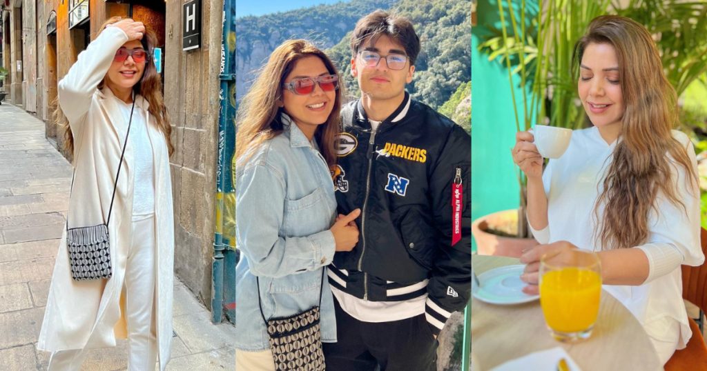 Hadiqa Kiani Vacations In Spain With Son Nad e Ali