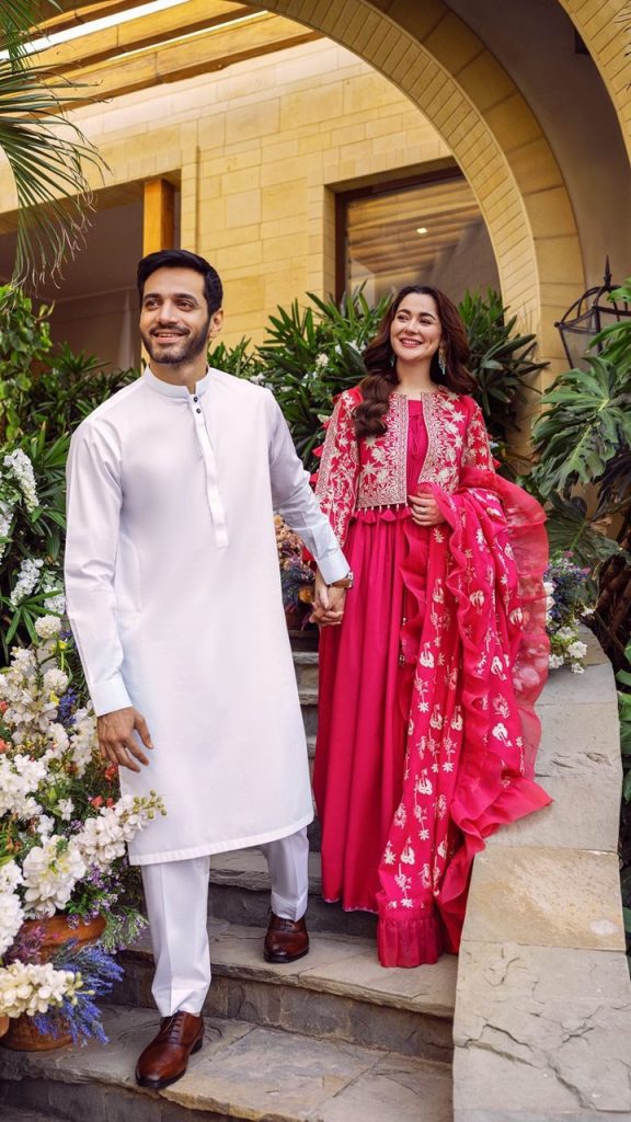 Hania Aamir And Wahaj Ali Romantic Shoot For Nishat Linen