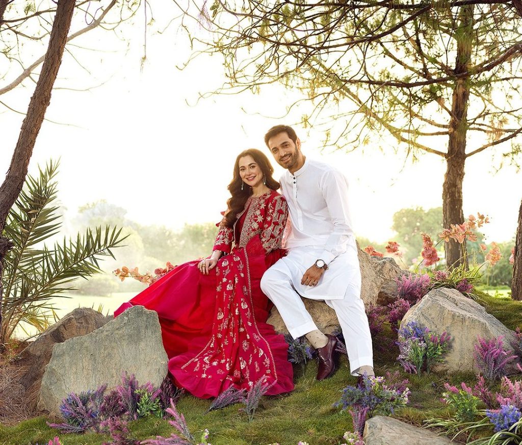 Hania Aamir And Wahaj Ali Romantic Shoot For Nishat Linen