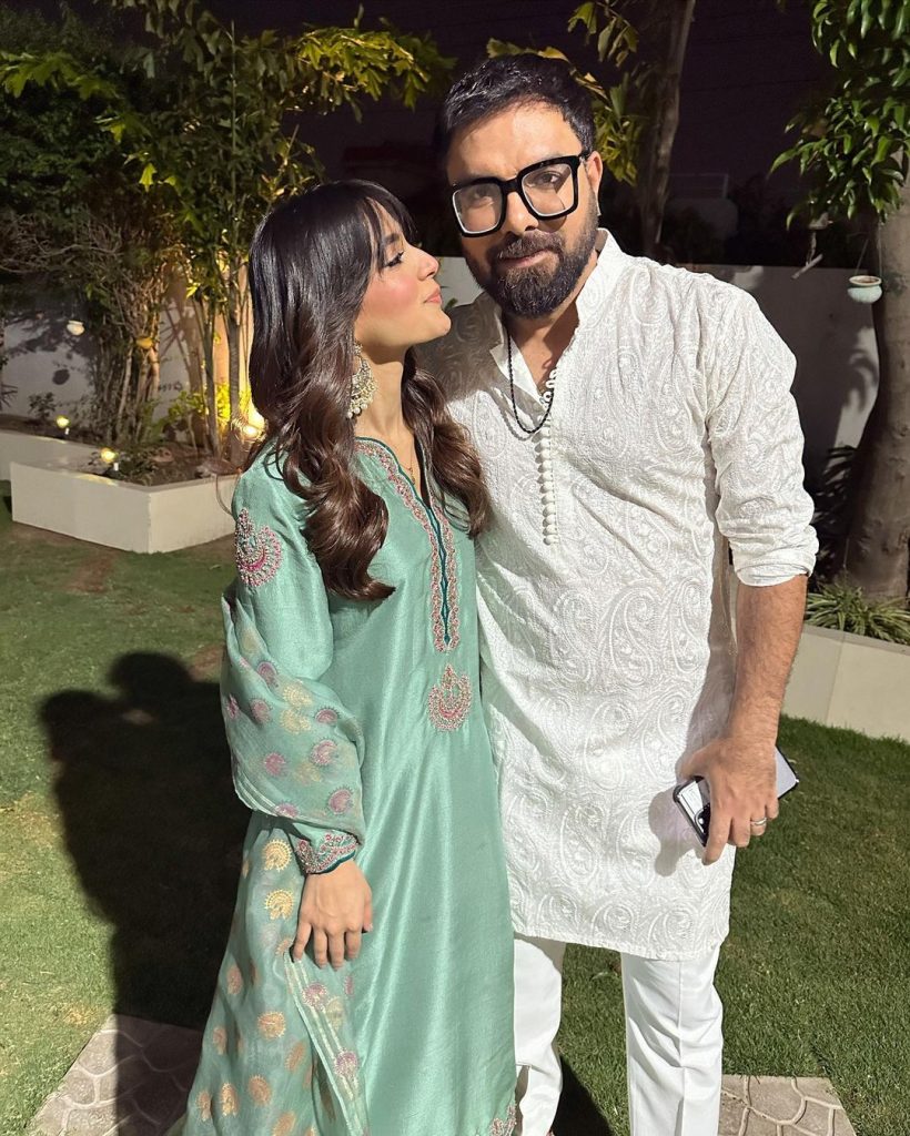 Iqra Aziz And Yasir Hussain With Son Kabir At A Wedding In Lahore