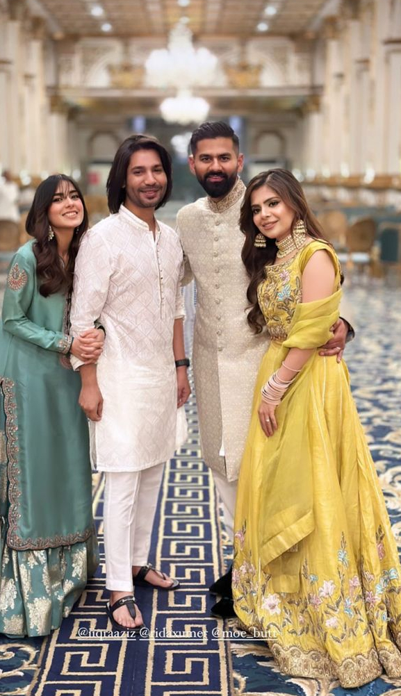 Iqra Aziz And Yasir Hussain With Son Kabir At A Wedding In Lahore