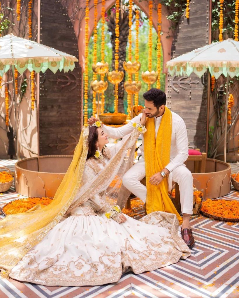 Wahaj Ali And Yumna Zaidi In Dreamy Mehendi Shoot By Maha's Photography