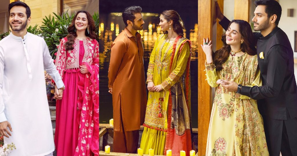 Hania Aamir And Wahaj Ali Romantic Shoot For Nishat Linen