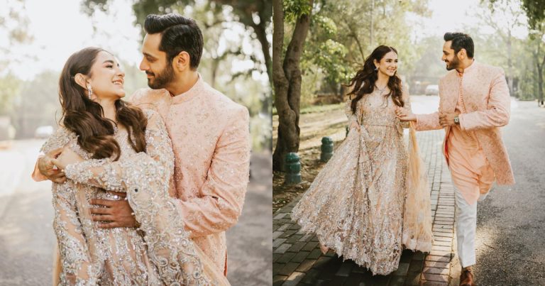 Yumna Zaidi And Wahaj Ali Shine In Walima Themed Shoot