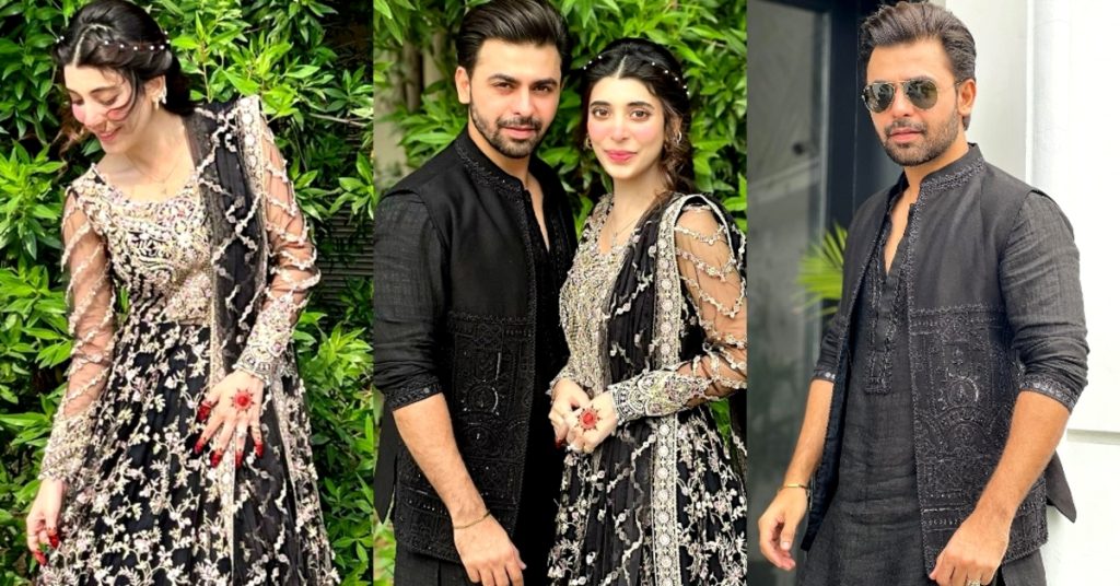 Urwa Farhan Twinning In Black on Eid Day