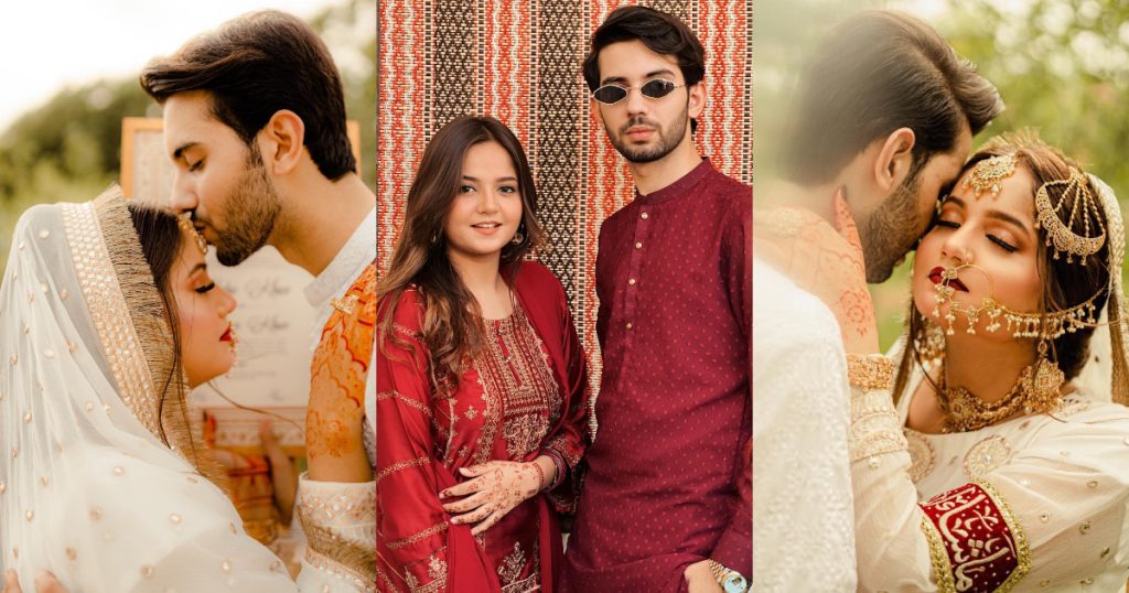 Tiktokers Shaheer Khan And Hafsa Khan's Beautiful Nikkah Pictures