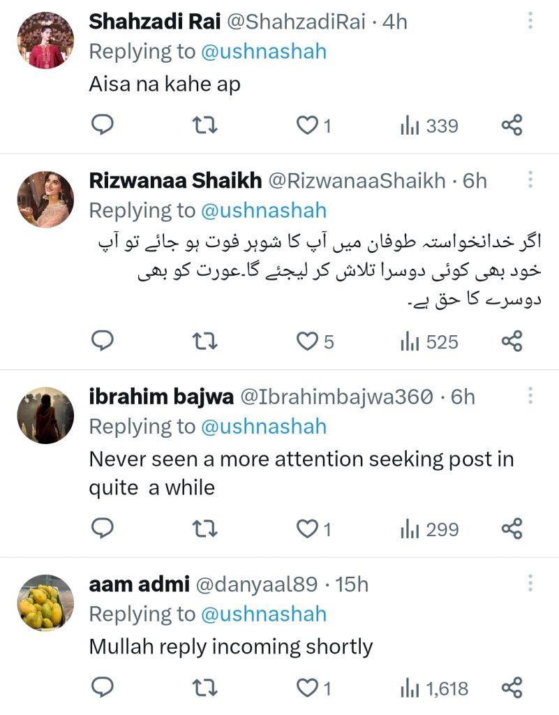 Fans Find Ushna Shah's Joke Regarding Husband Dramatic