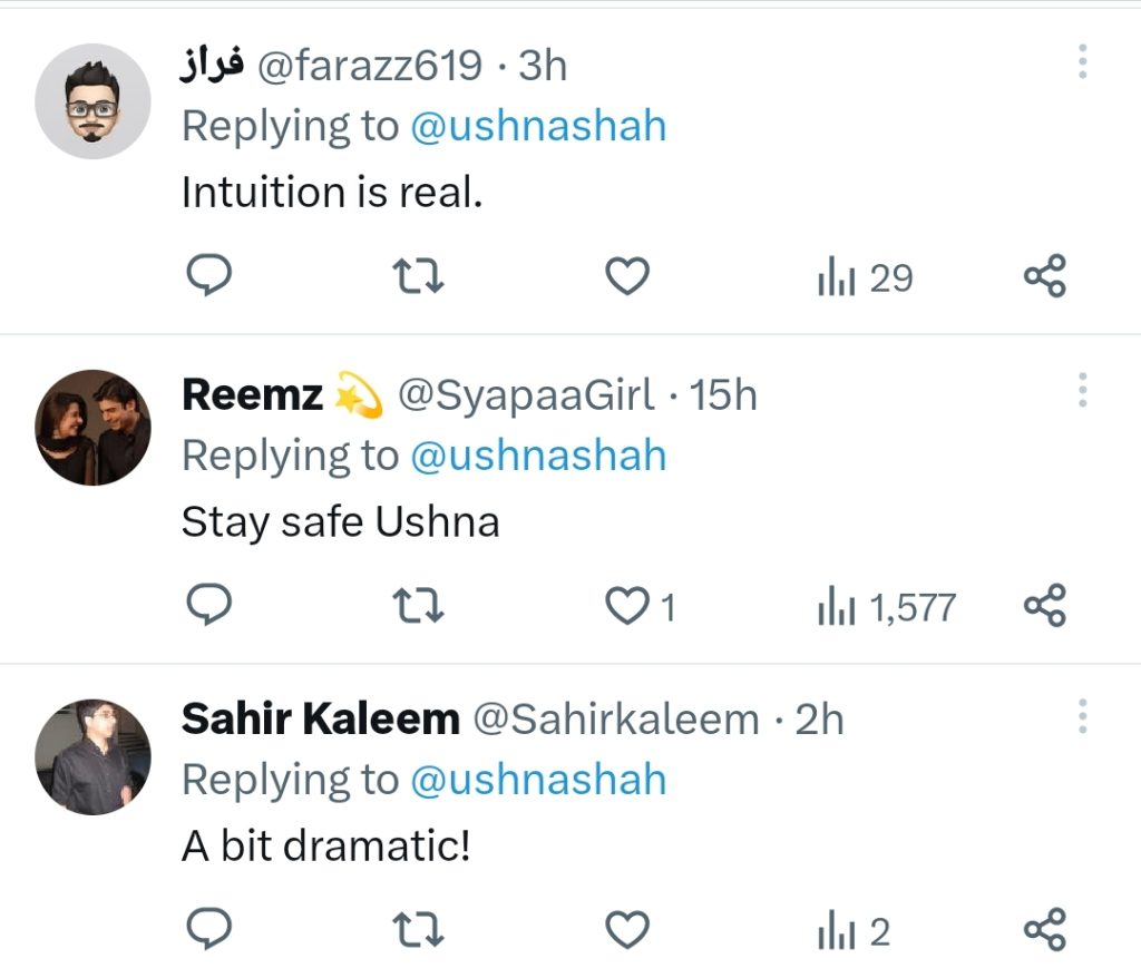Fans Find Ushna Shah's Joke Regarding Husband Dramatic