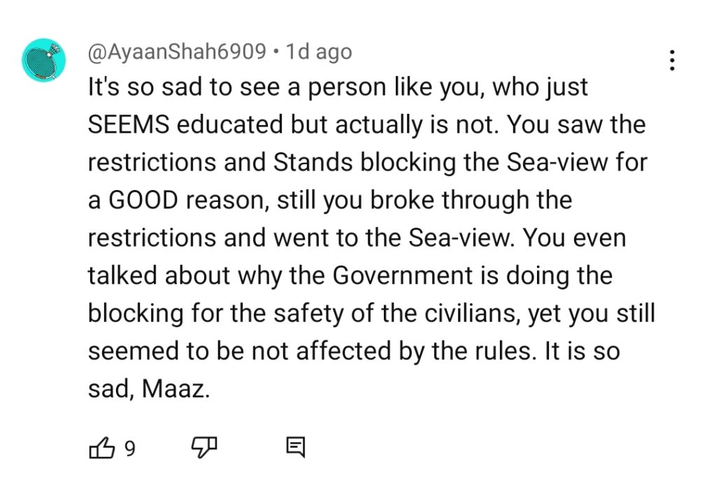 Maaz Safder Under Severe Criticism For Filming At Sea View Amidst Cyclone Biparjoy Warning