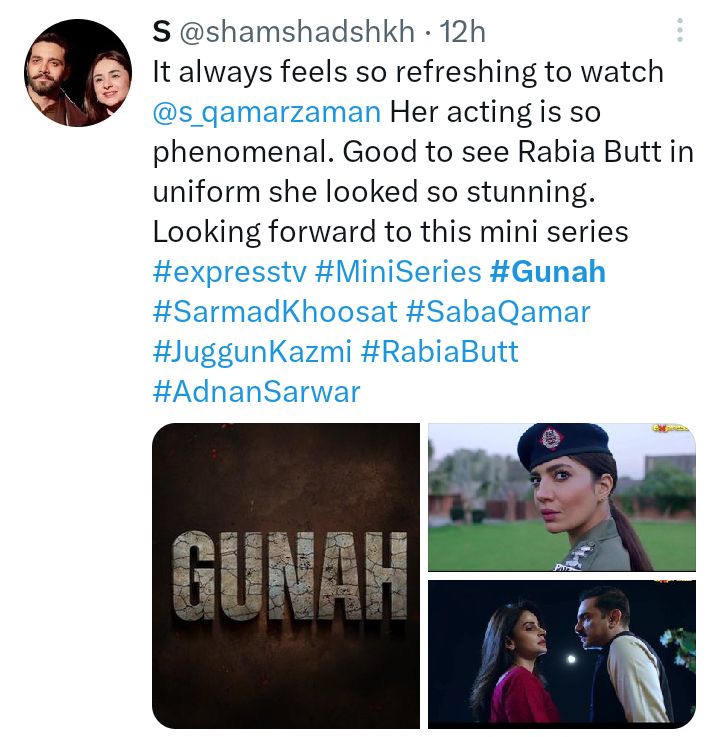 Gunah Episode 1- People Enthralled By Strong Performances