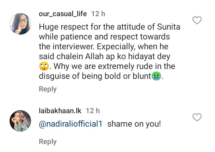 Nadir Ali Under Severe Criticism For Inappropriate Questioning To Sunita Marshall